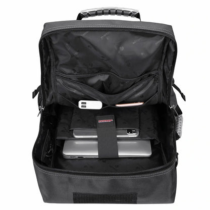 witzman b681 nylon travel backpack for men carry on bag #color_grey