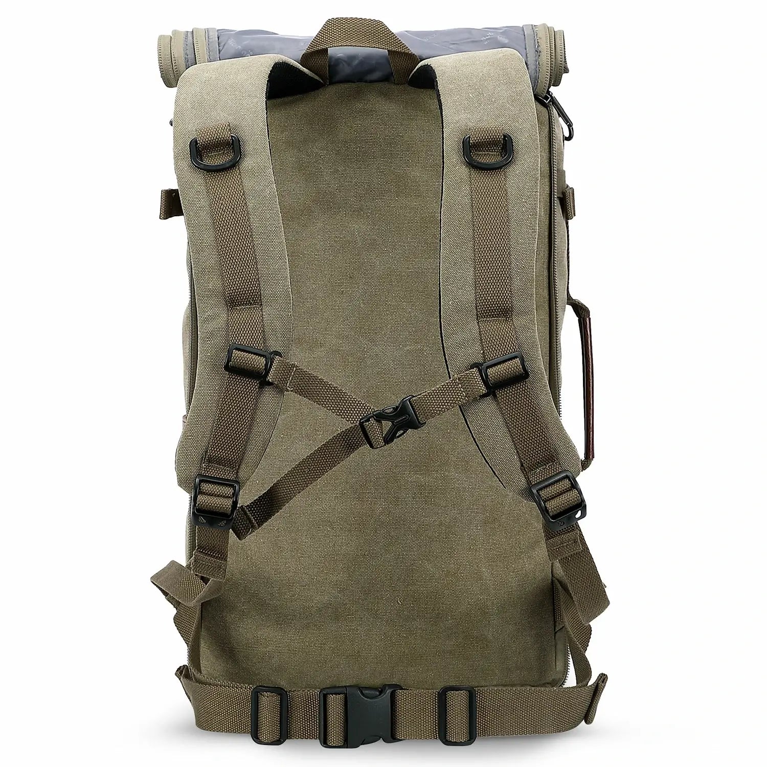 green canvas travel backpack | witzman a519-2 #color_green
