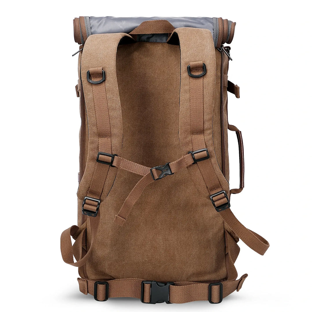 Roter Canvas-Rucksack, Reiserucksack für Damen 