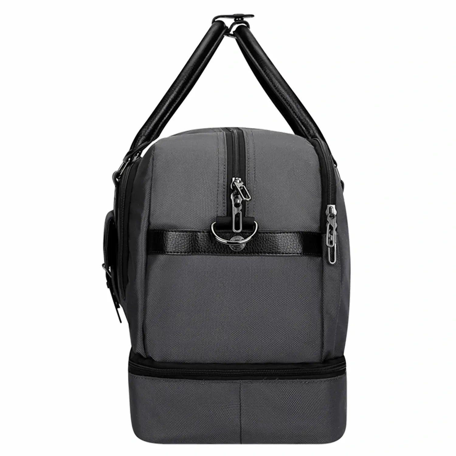 High-end fashion travel nylon duffle bag set #color_grey