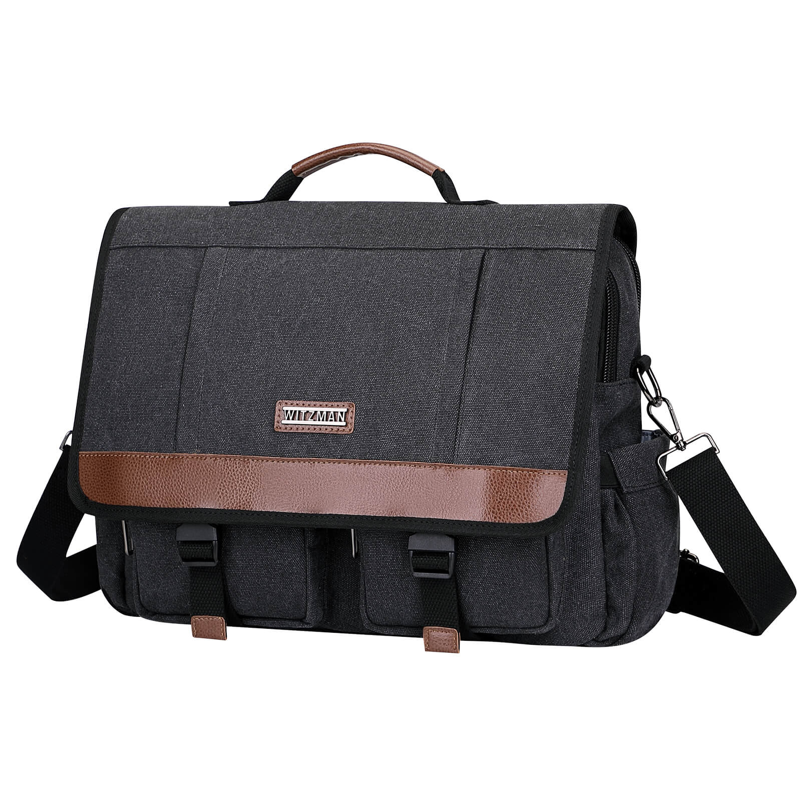 Canvas Messenger Bag fur Herren Vintage Brieftragertasche WITZMAN