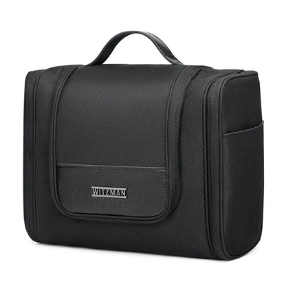Black large toiletry bag for men