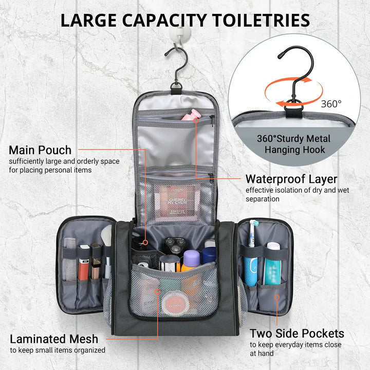 #Color_Grey toiletry bag for men