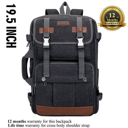 Black Canvas Travel Backpacks a6617-3 #color_black