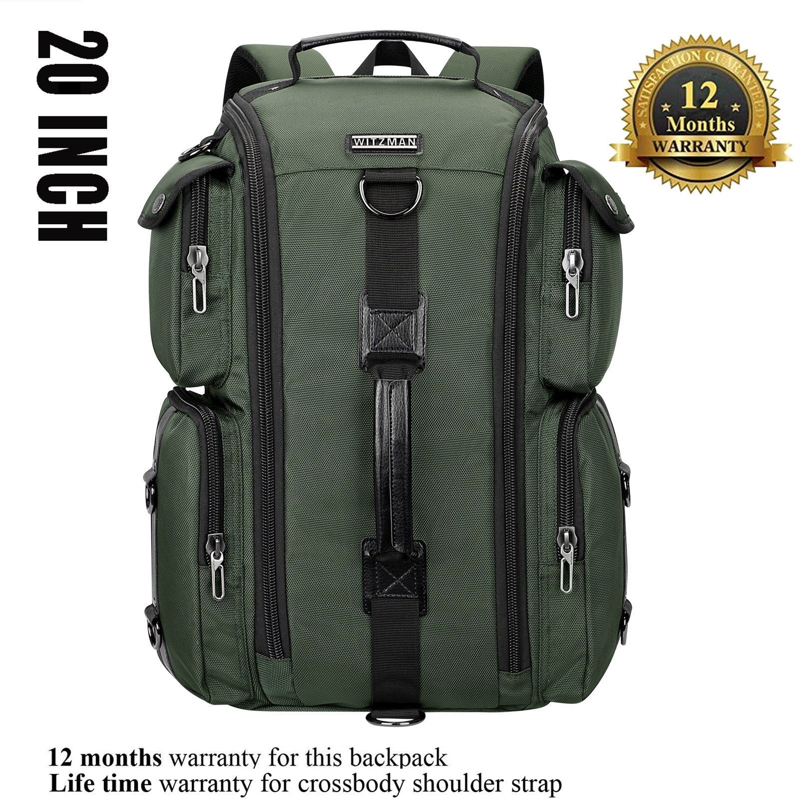 Army Green Nylon Backpack