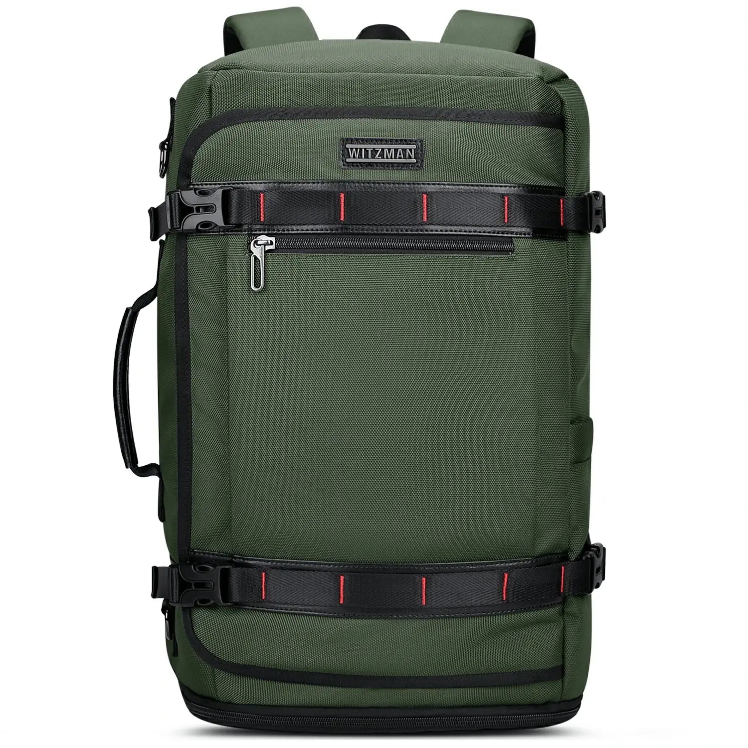 WITZMAN 35L army green travel backpack for men nylon carry on bag 