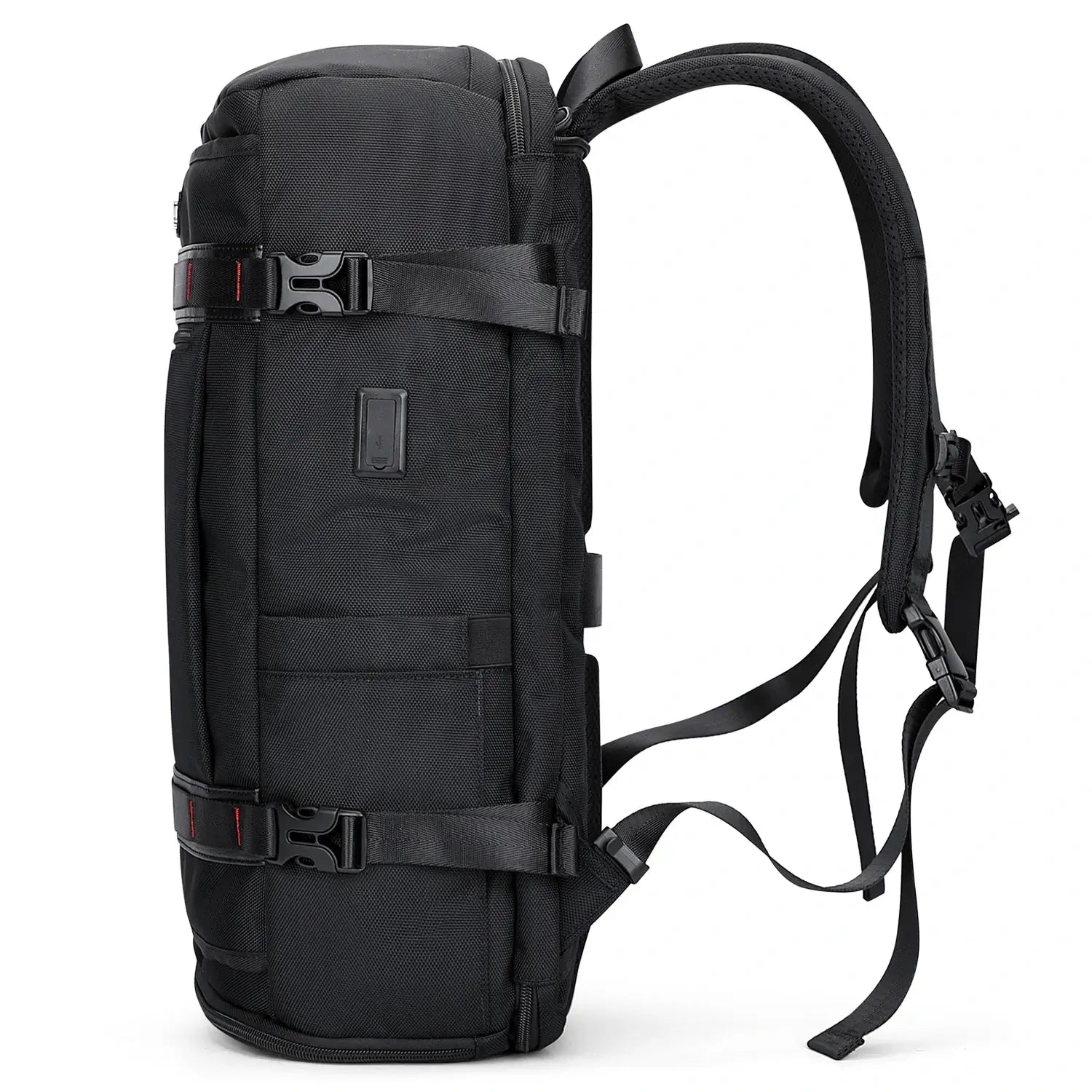 WITZMAN 35L black travel backpack for men nylon