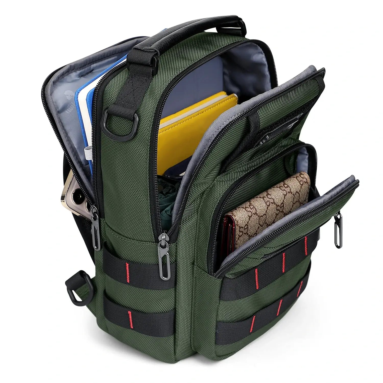 Men’s Nylon Sling Chest Bag Crossbody Casual Daily Bag B730