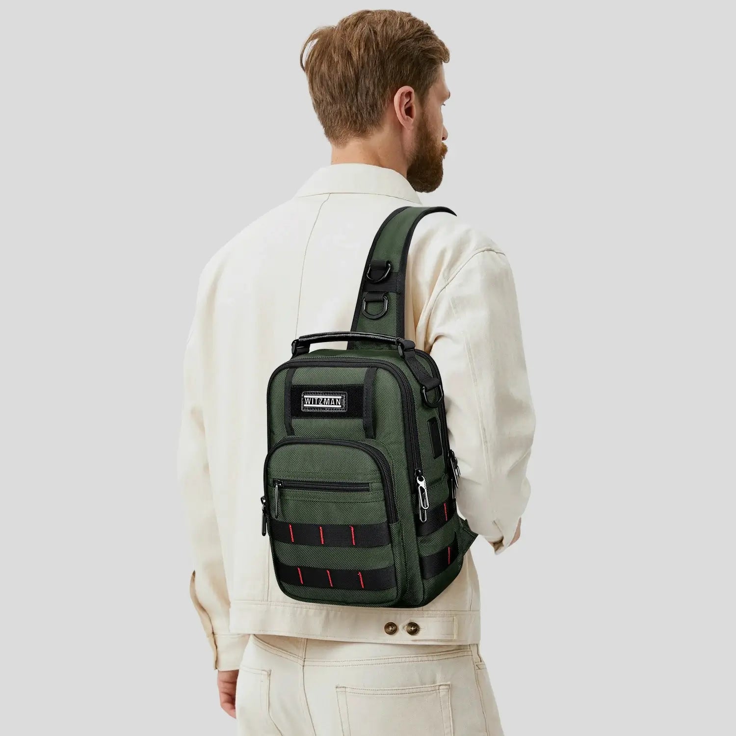 Men’s Nylon Sling Chest Bag Crossbody Casual Daily Bag B730