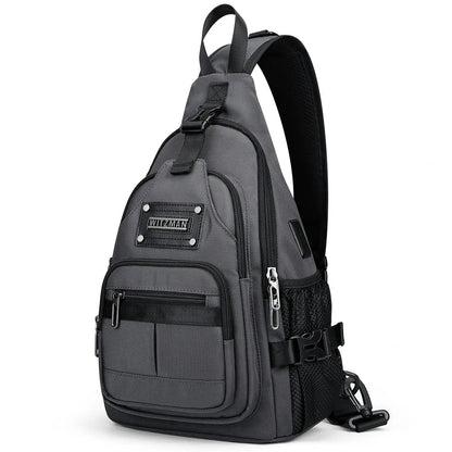 Casual Nylon Chest Bag Triangular Crossbody Sling Bags For Men B735