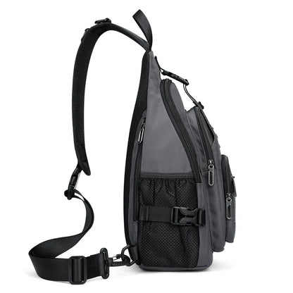 Casual Nylon Chest Bag Triangular Crossbody Sling Bags For Men B735