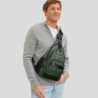 Casual Nylon Chest Bag Triangular Crossbody Sling Bags For Men B735