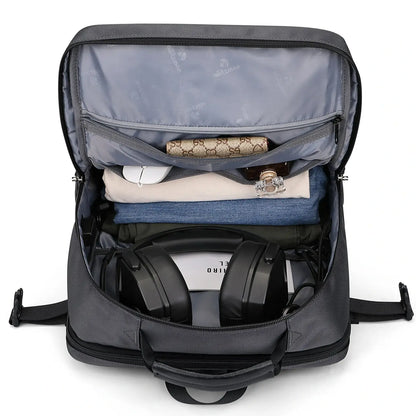 WITZMAN sliver grey nylon travel backpack for men b716