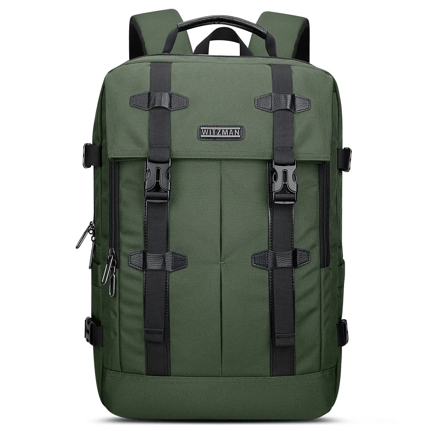 WITZMAN army green nylon travel backpack for men b716